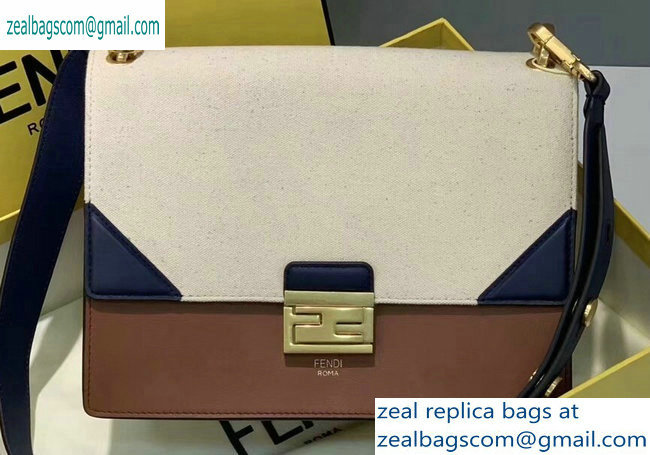 Fendi Leather Kan U Medium Bag Multicolor Canvas 2019 - Click Image to Close