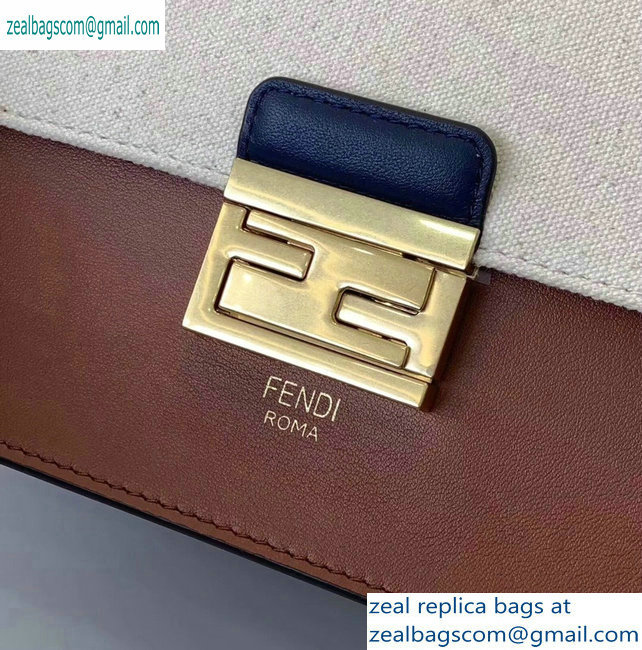 Fendi Leather Kan U Medium Bag Multicolor Canvas 2019 - Click Image to Close