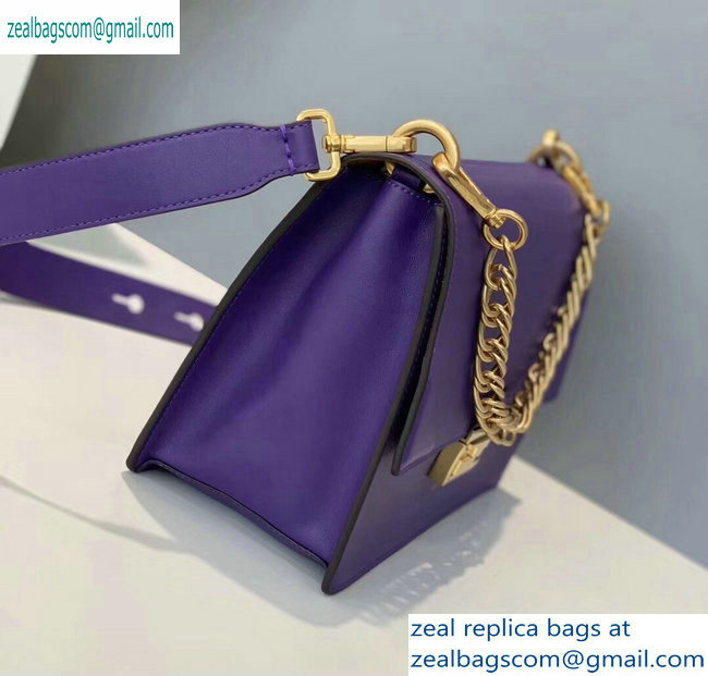 Fendi Leather Kan U Medium Bag Purple 2019