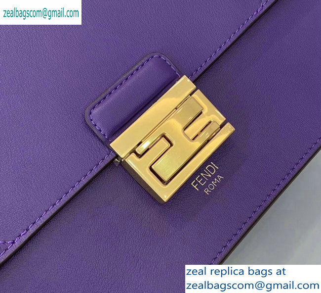 Fendi Leather Kan U Medium Bag Purple 2019 - Click Image to Close