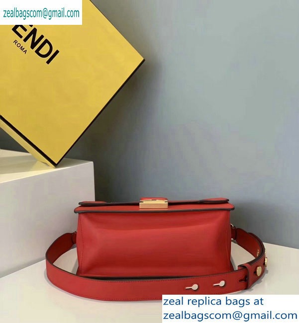 Fendi Leather Kan U Medium Bag Red 2019 - Click Image to Close