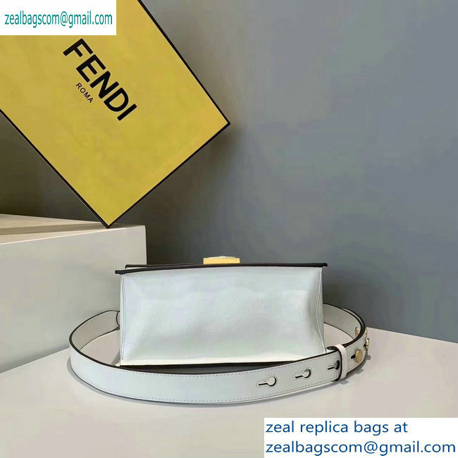 Fendi Leather Kan U Medium Bag White 2019 - Click Image to Close