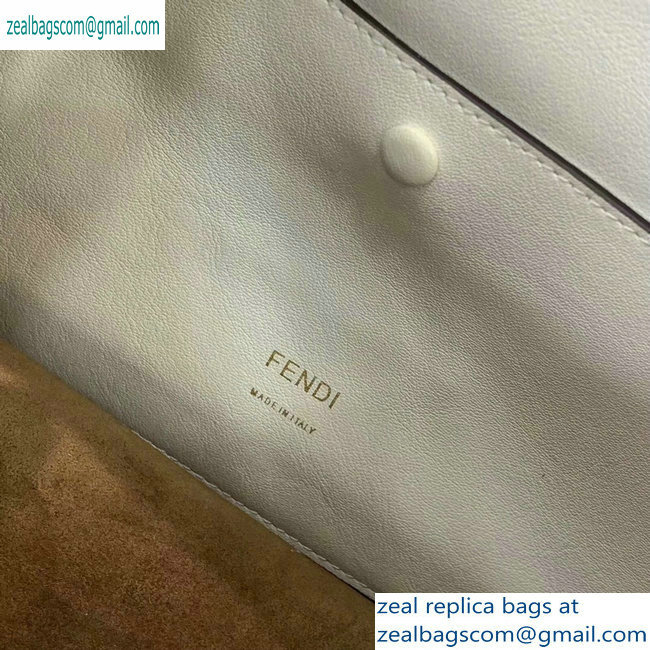 Fendi Leather Kan U Medium Bag White 2019 - Click Image to Close