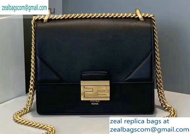 Fendi Leather Kan U Mini Bag Black 2019