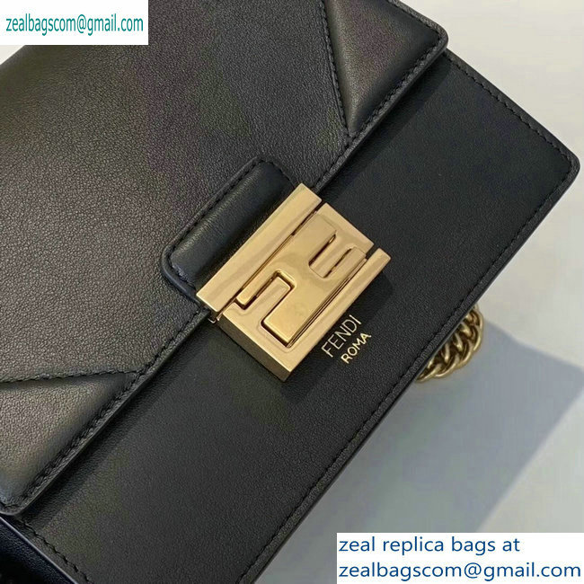 Fendi Leather Kan U Mini Bag Black 2019