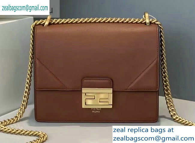 Fendi Leather Kan U Mini Bag Brown 2019