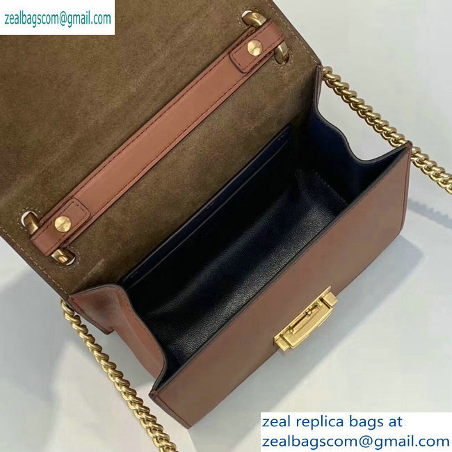 Fendi Leather Kan U Mini Bag Brown 2019