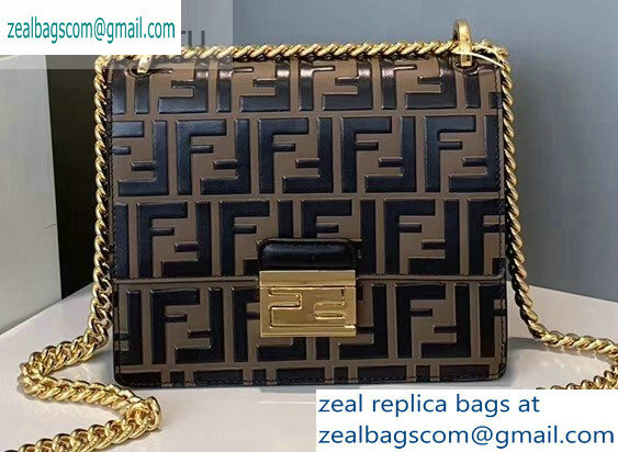 Fendi Leather Kan U Mini Bag Embossed FF Pattern 2019