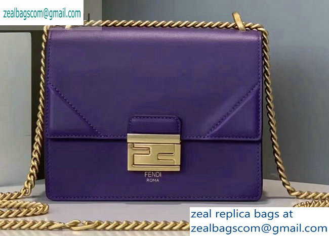 Fendi Leather Kan U Mini Bag Purple 2019