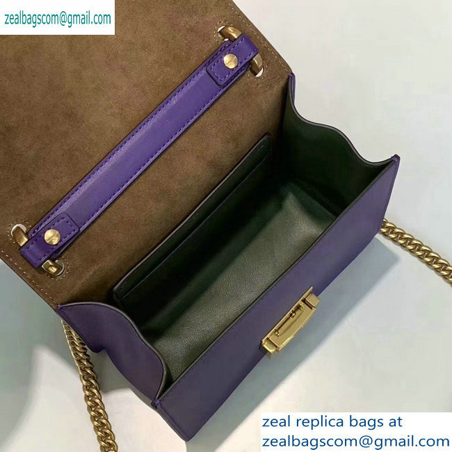 Fendi Leather Kan U Mini Bag Purple 2019 - Click Image to Close