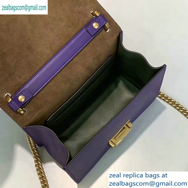 Fendi Leather Kan U Mini Bag Purple 2019