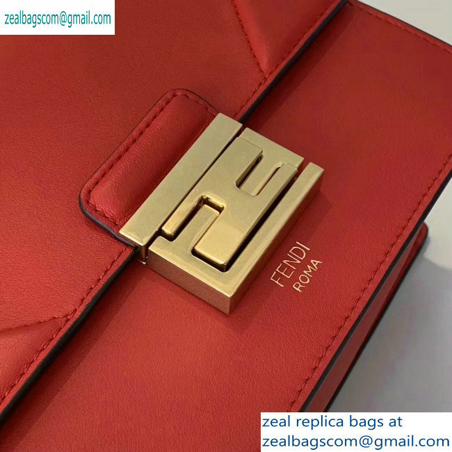 Fendi Leather Kan U Mini Bag Red 2019 - Click Image to Close