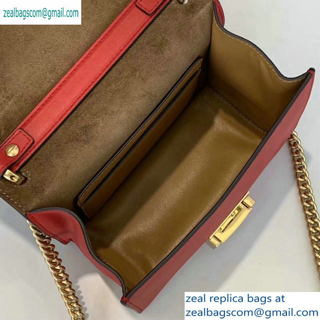Fendi Leather Kan U Mini Bag Red 2019