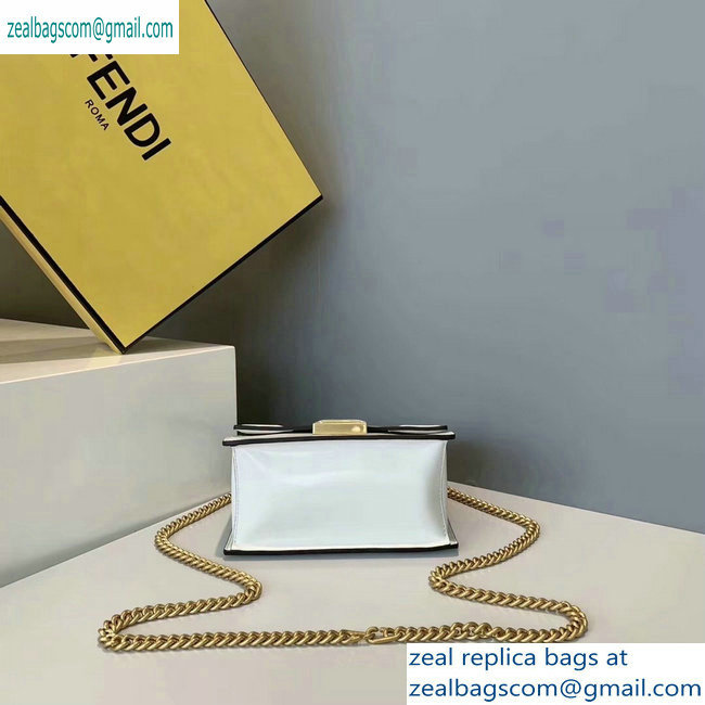 Fendi Leather Kan U Mini Bag White 2019