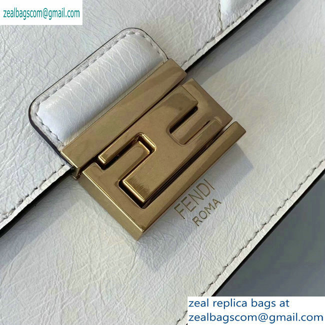 Fendi Leather Kan U Mini Bag White 2019