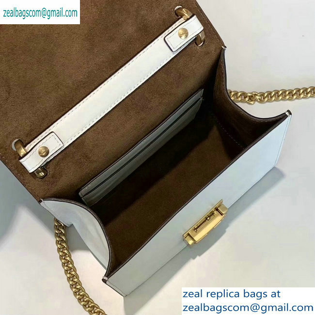 Fendi Leather Kan U Mini Bag White 2019