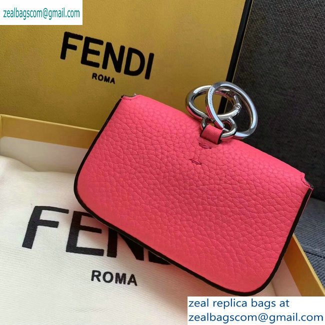 Fendi Roma Amor Leather Micro Baguette Bag Charm Fuchsia 2019 - Click Image to Close