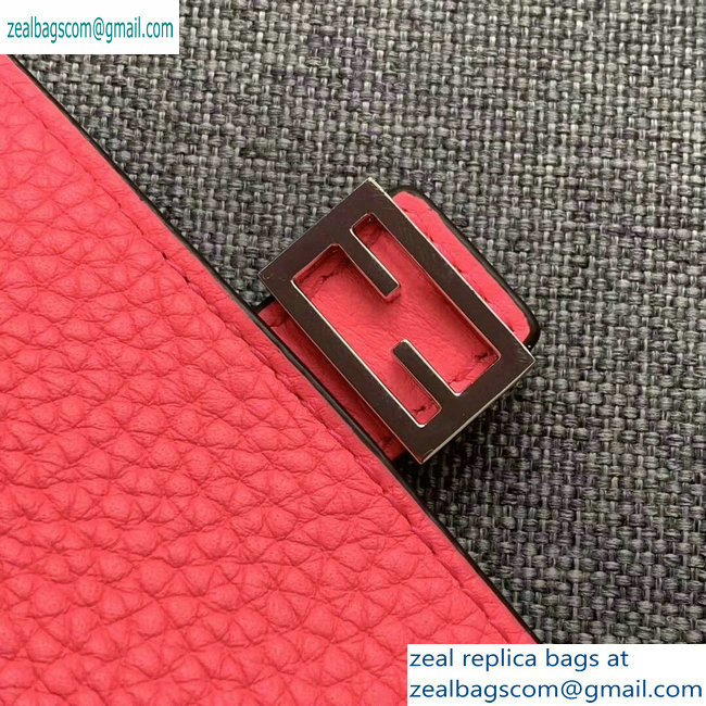 Fendi Roma Amor Leather Micro Baguette Bag Charm Fuchsia 2019