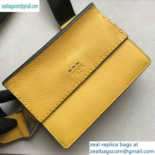 Fendi Roma Leather Messenger Bag Yellow 2019 - Click Image to Close