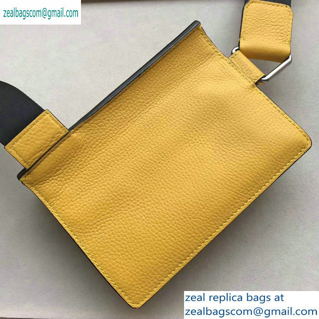 Fendi Roma Leather Messenger Bag Yellow 2019 - Click Image to Close