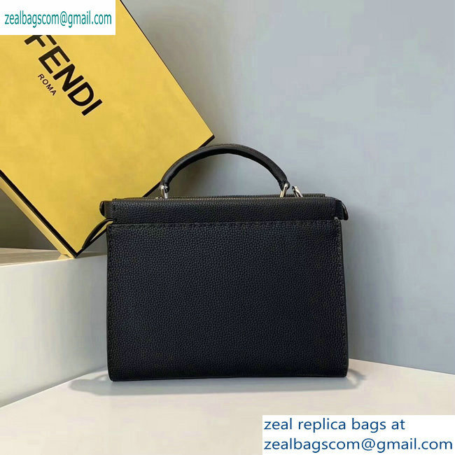 Fendi Roman Leather Bag Bugs Mini Peekaboo Fit Messenger Bag Black/Yellow Diabolic Eyes 2019