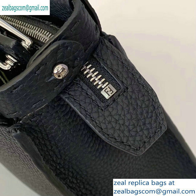 Fendi Roman Leather Bag Bugs Mini Peekaboo Fit Messenger Bag Black/Yellow Diabolic Eyes 2019