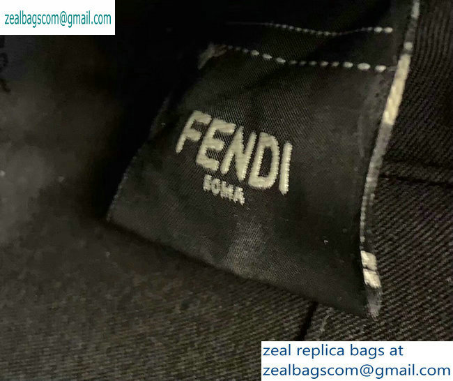 Fendi Roman Leather Pouch Clutch Bag Black - Click Image to Close