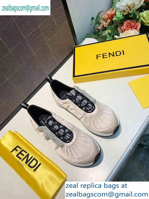 Fendi Satin FFreedom Slip-on Sneakers Nude Pink 2019
