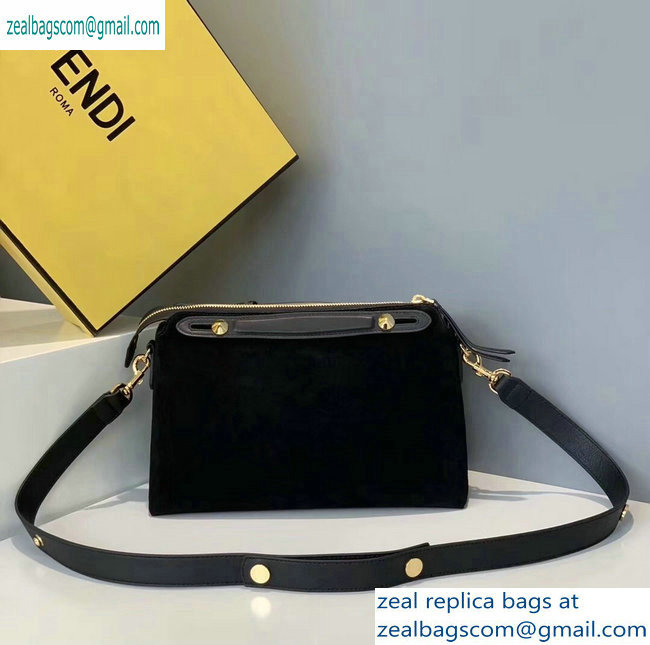 Fendi Suede By The Way Boston Regula Medium Bag Black 2019