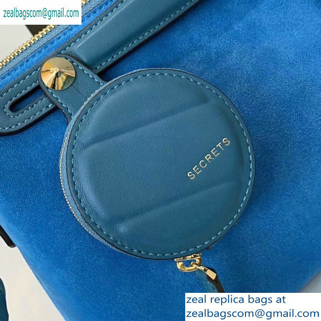 Fendi Suede By The Way Boston Regula Medium Bag Blue 2019