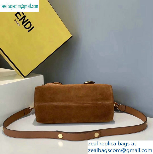 Fendi Suede By The Way Boston Regula Medium Bag Brown 2019