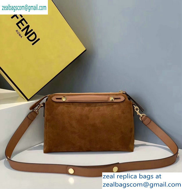 Fendi Suede By The Way Boston Regula Medium Bag Brown 2019