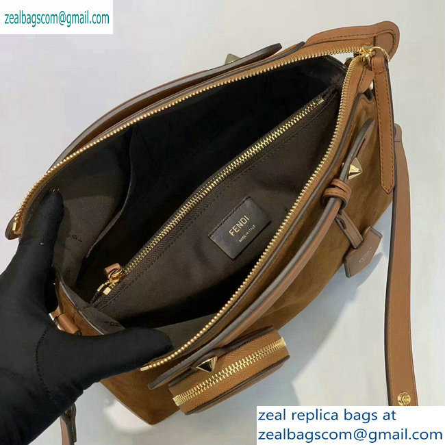 Fendi Suede By The Way Boston Regula Medium Bag Brown 2019