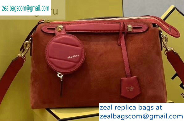Fendi Suede By The Way Boston Regula Medium Bag Red 2019 - Click Image to Close