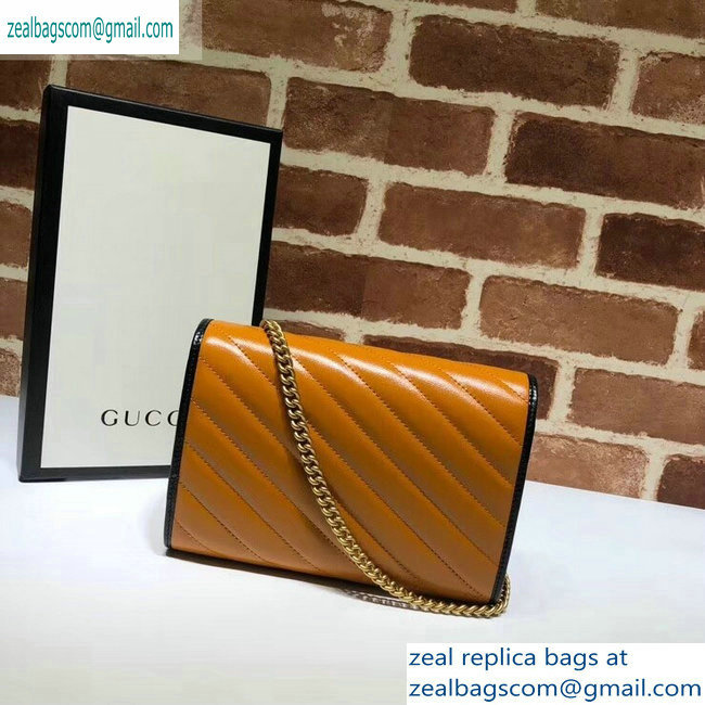 Gucci Diagonal GG Marmont Mini Shoulder Bag 573807/474575 Brown 2019 - Click Image to Close