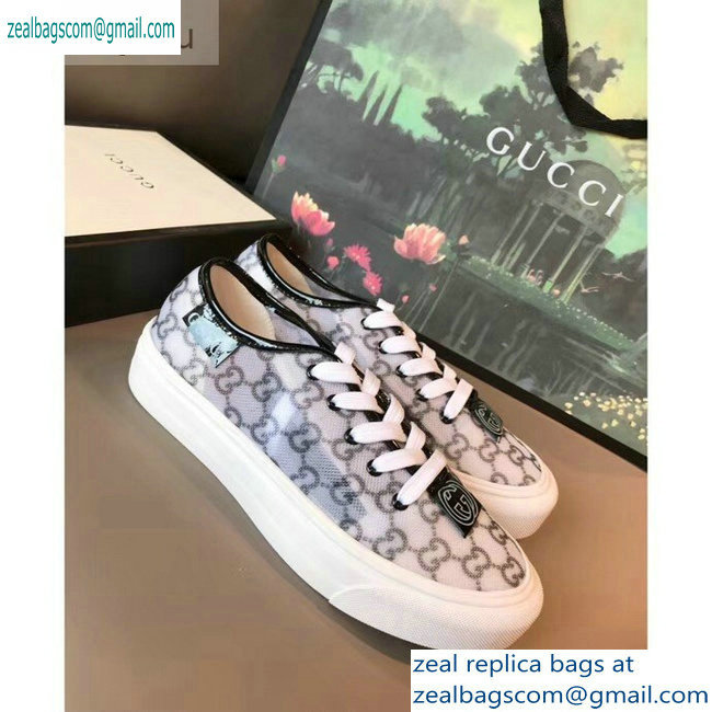 Gucci Interlocking G Sneakers GG White/Black 2019 - Click Image to Close