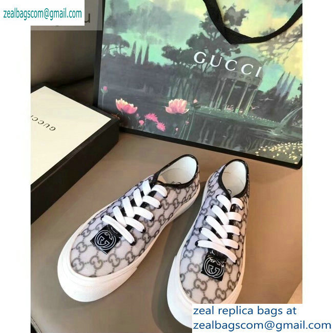 Gucci Interlocking G Sneakers GG White/Black 2019 - Click Image to Close