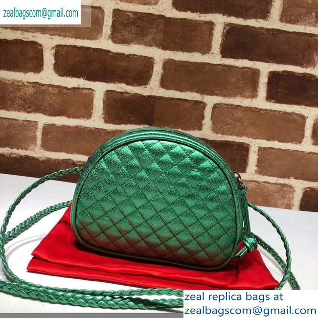 Gucci Laminated Leather Mini Shoulder Bag 534951 Green 2019
