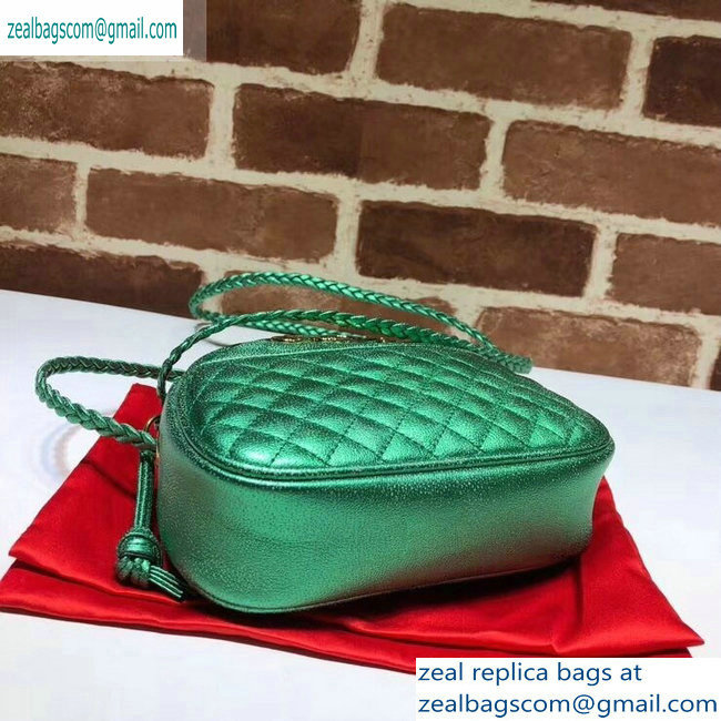 Gucci Laminated Leather Mini Shoulder Bag 534951 Green 2019 - Click Image to Close