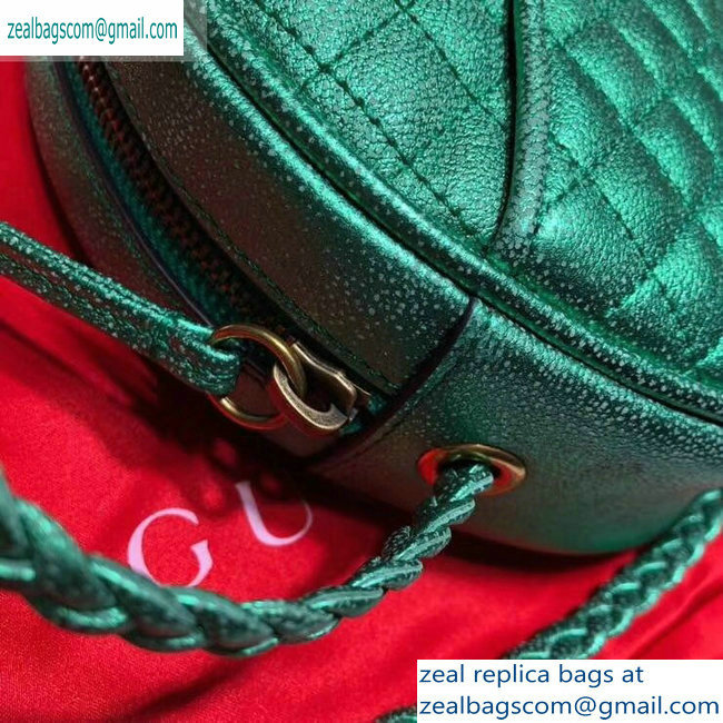 Gucci Laminated Leather Mini Shoulder Bag 534951 Green 2019 - Click Image to Close