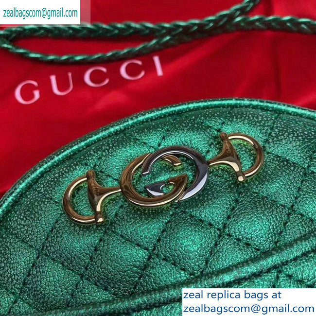 Gucci Laminated Leather Mini Shoulder Bag 534951 Green 2019