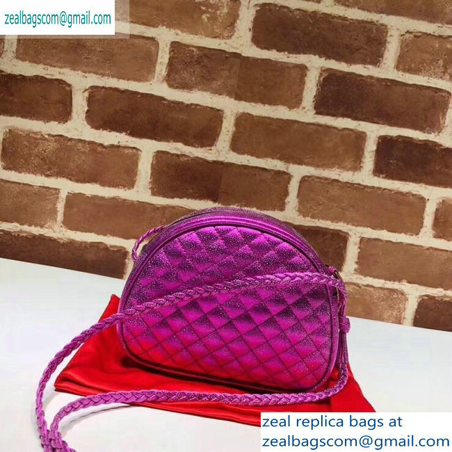 Gucci Laminated Leather Mini Shoulder Bag 534951 Purple 2019