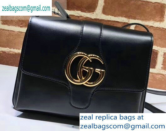 Gucci Leather Arli Medium Shoulder Bag 550126 Black 2019