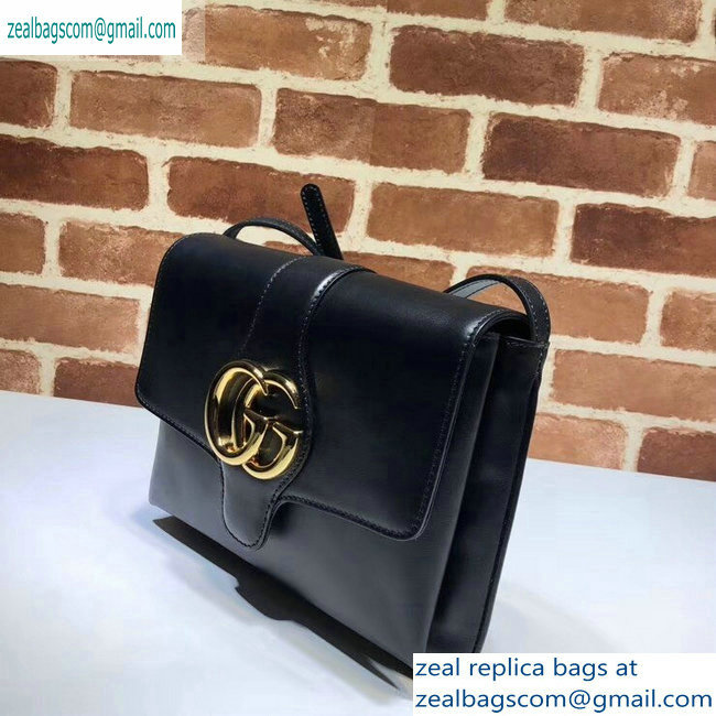 Gucci Leather Arli Medium Shoulder Bag 550126 Black 2019