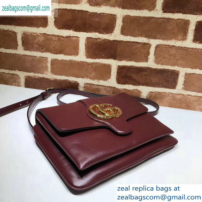 Gucci Leather Arli Medium Shoulder Bag 550126 Burgundy 2019