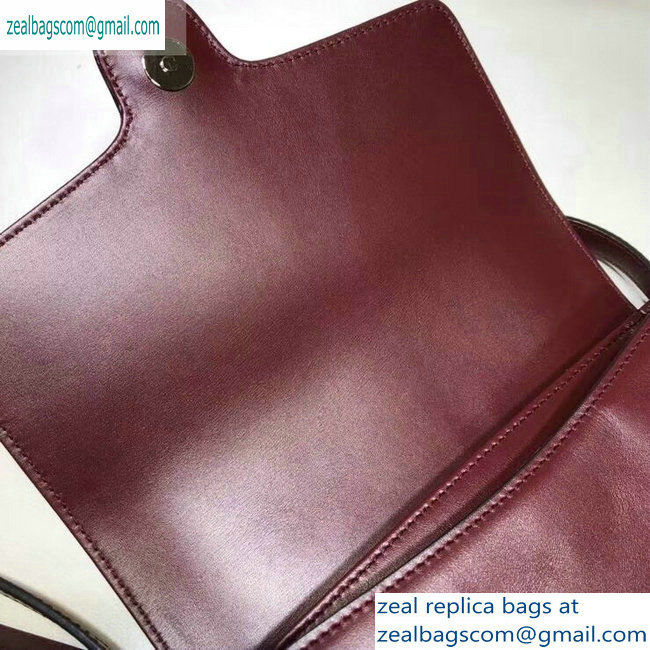Gucci Leather Arli Medium Shoulder Bag 550126 Burgundy 2019