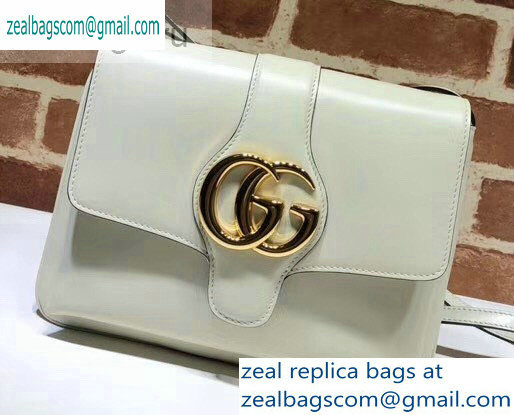 Gucci Leather Arli Medium Shoulder Bag 550126 White 2019 - Click Image to Close