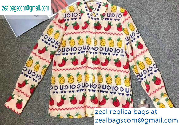 Gucci Pineapple and Strawberry Print Shirt 2019
