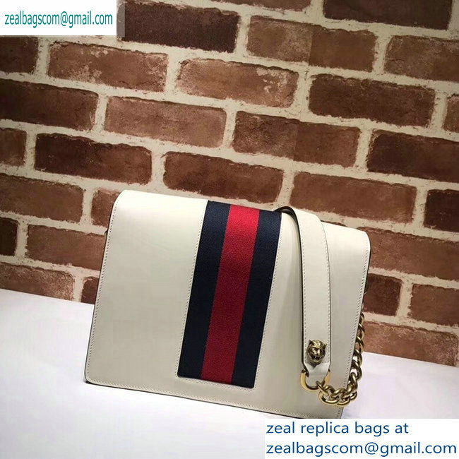 Gucci Web GG Marmont Leather Shoulder Bag 476468 White