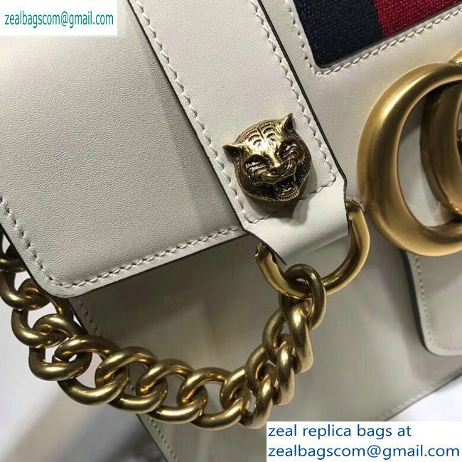 Gucci Web GG Marmont Leather Shoulder Bag 476468 White
